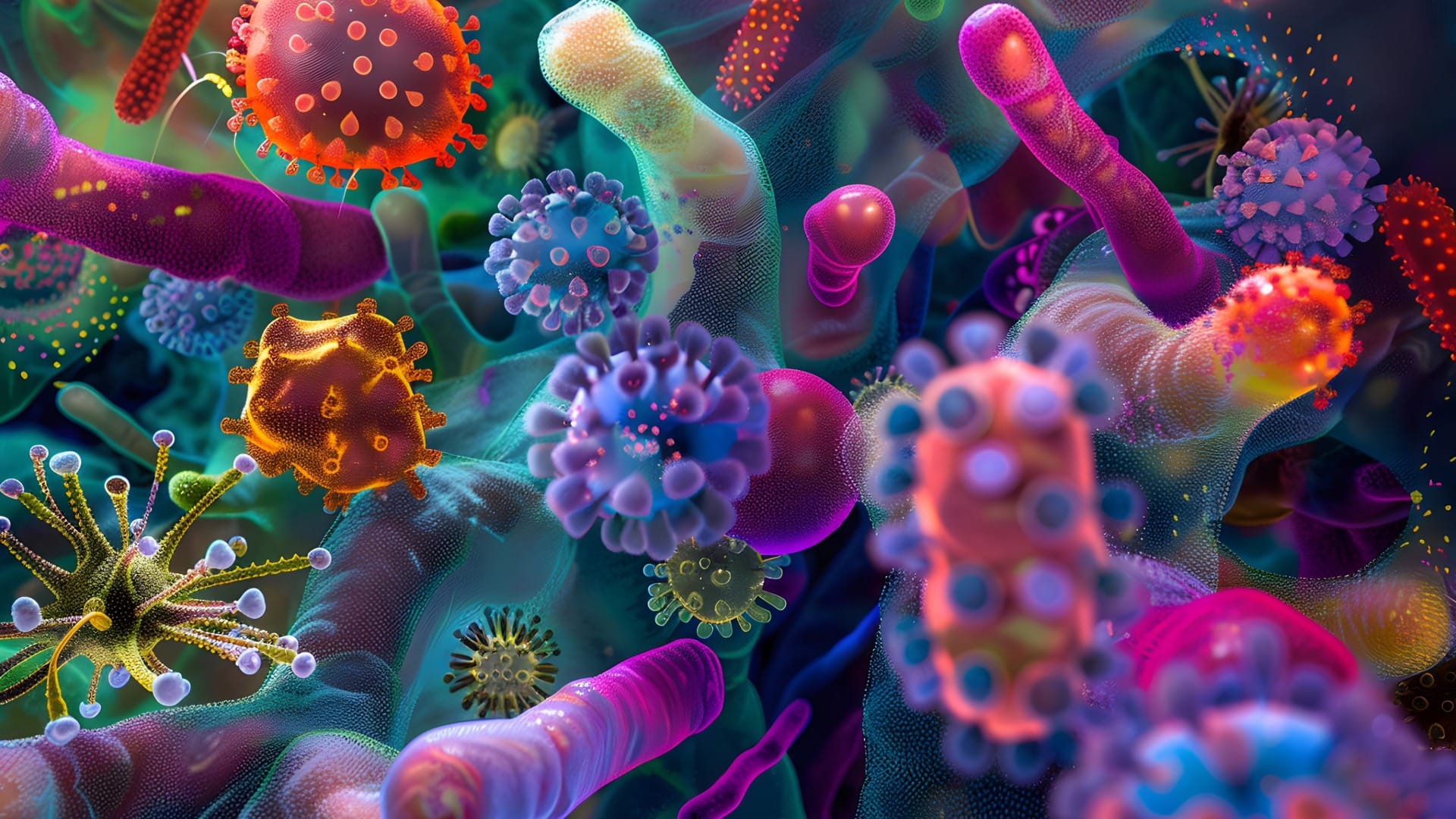 Imagen de dibujo de la microbiota