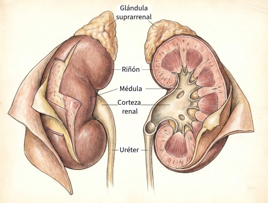 Partes de los riñones