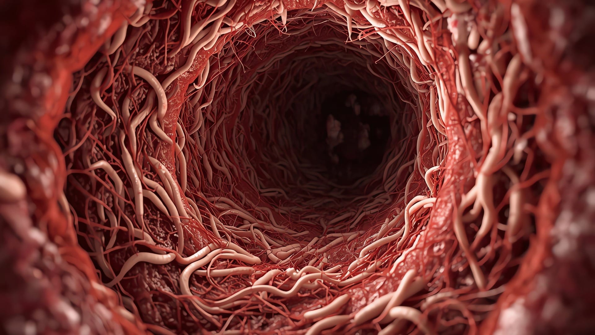 Lombrices en el tubo intestinal